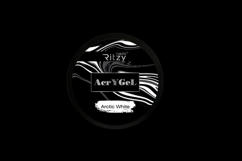 AcryGel White Ritzy Nails