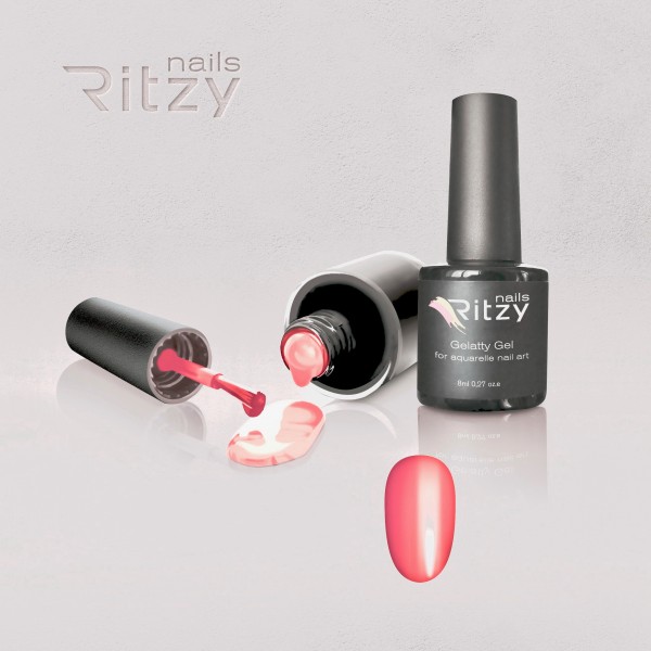 Gelatty aquarelle Rose Salmon Ritzi Nails Gelatty aquarelle Rose Salmon Ritzi Nails