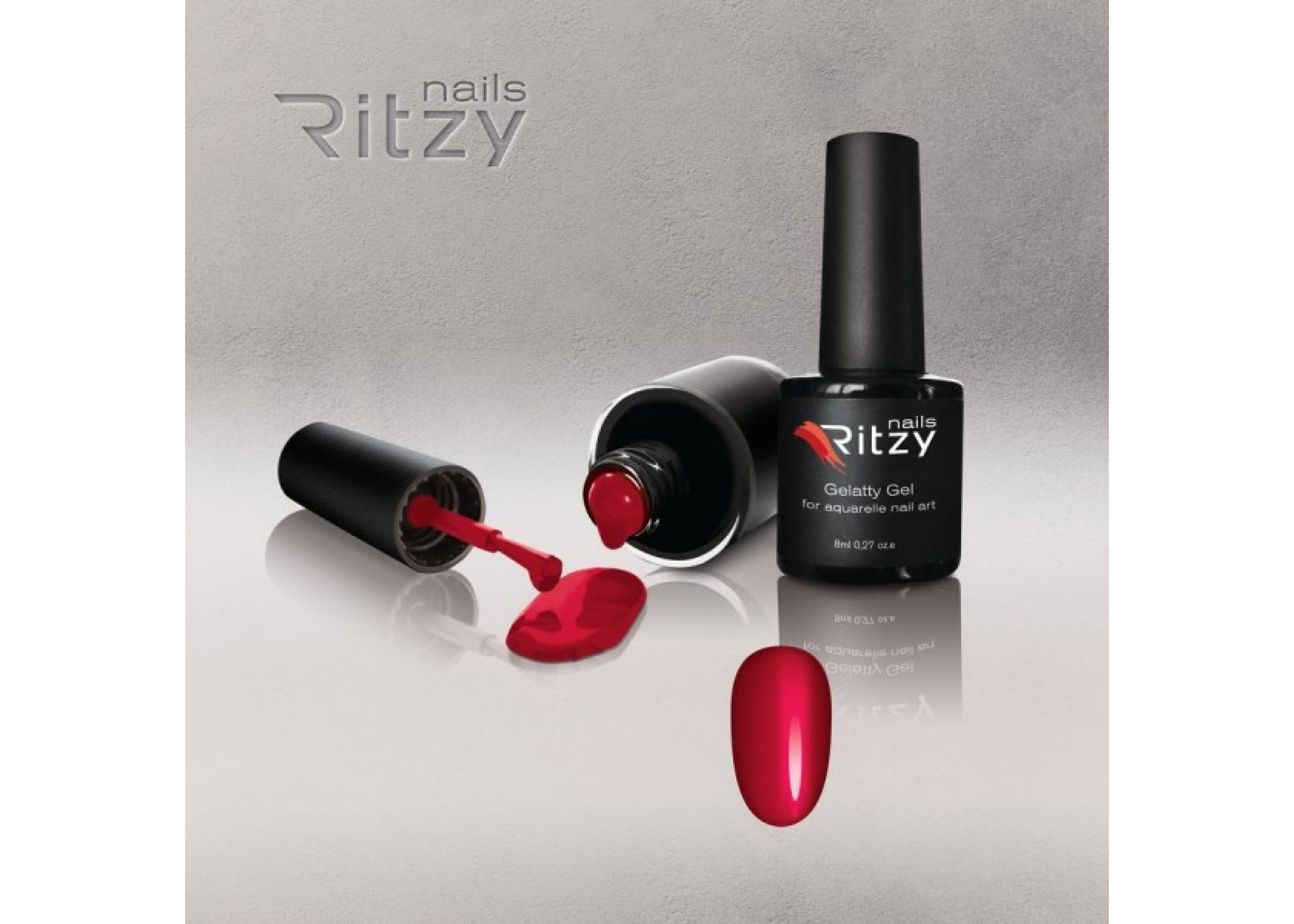 Gelatty aquarelle red Ritzy Nails Gelatty aquarelle red Ritzy Nails