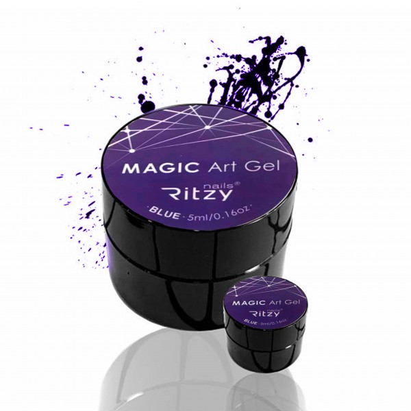 Magic Art Blue Ritzy Nail