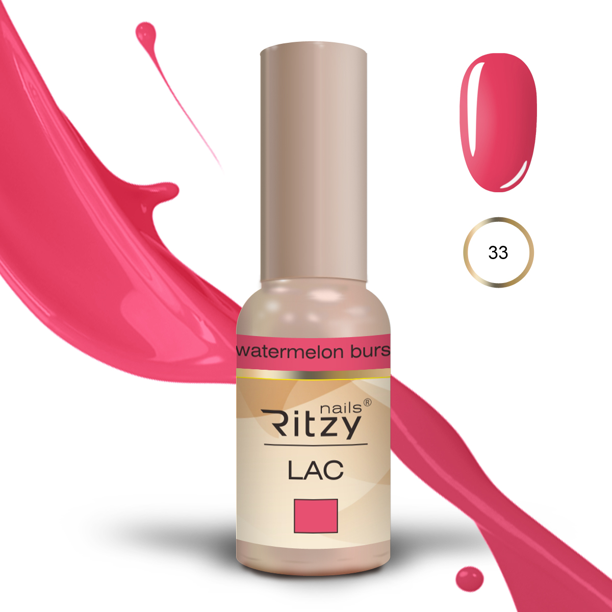 Ritzy Lac 33 watermelon burst Ritzy Nails Ritzy Lac 33 watermelon burst Ritzy Nails