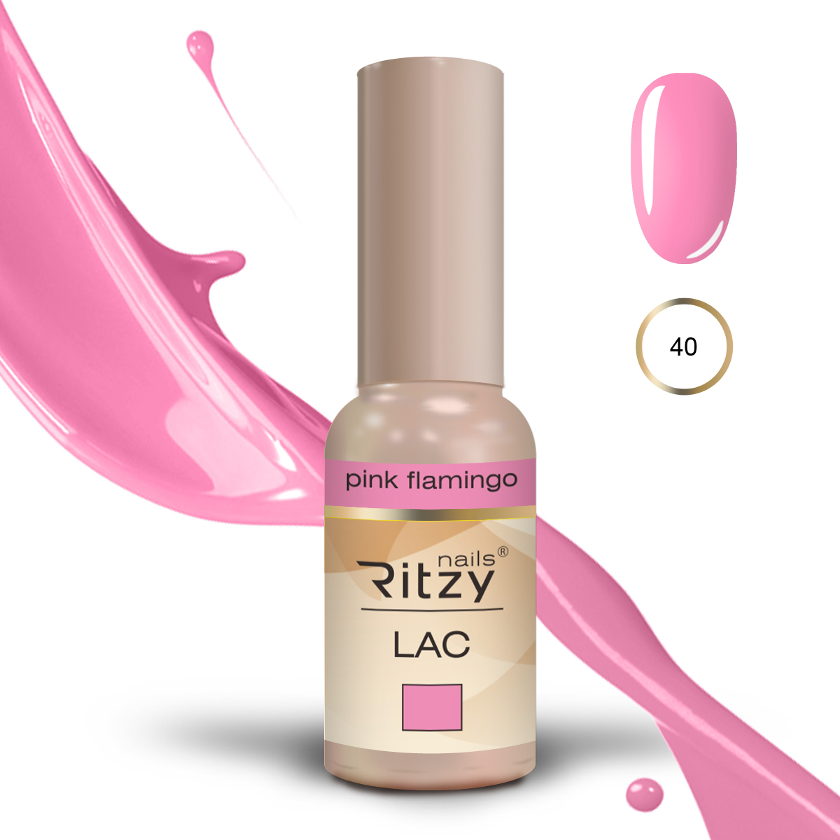 Ritzy Lac 40 pink flamingo  Ritzy Nails Ritzy Lac 40 pink flamingo  Ritzy Nails