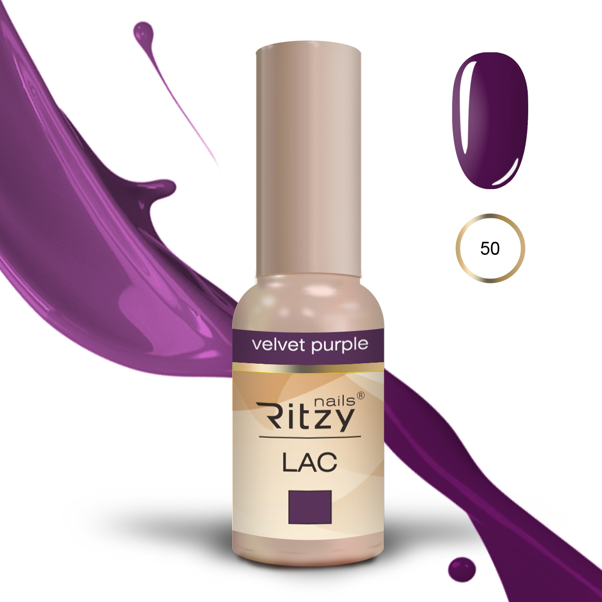 Ritzy Lac 50 velvet purple  Ritzy Nails Ritzy Lac 50 velvet purple  Ritzy Nails