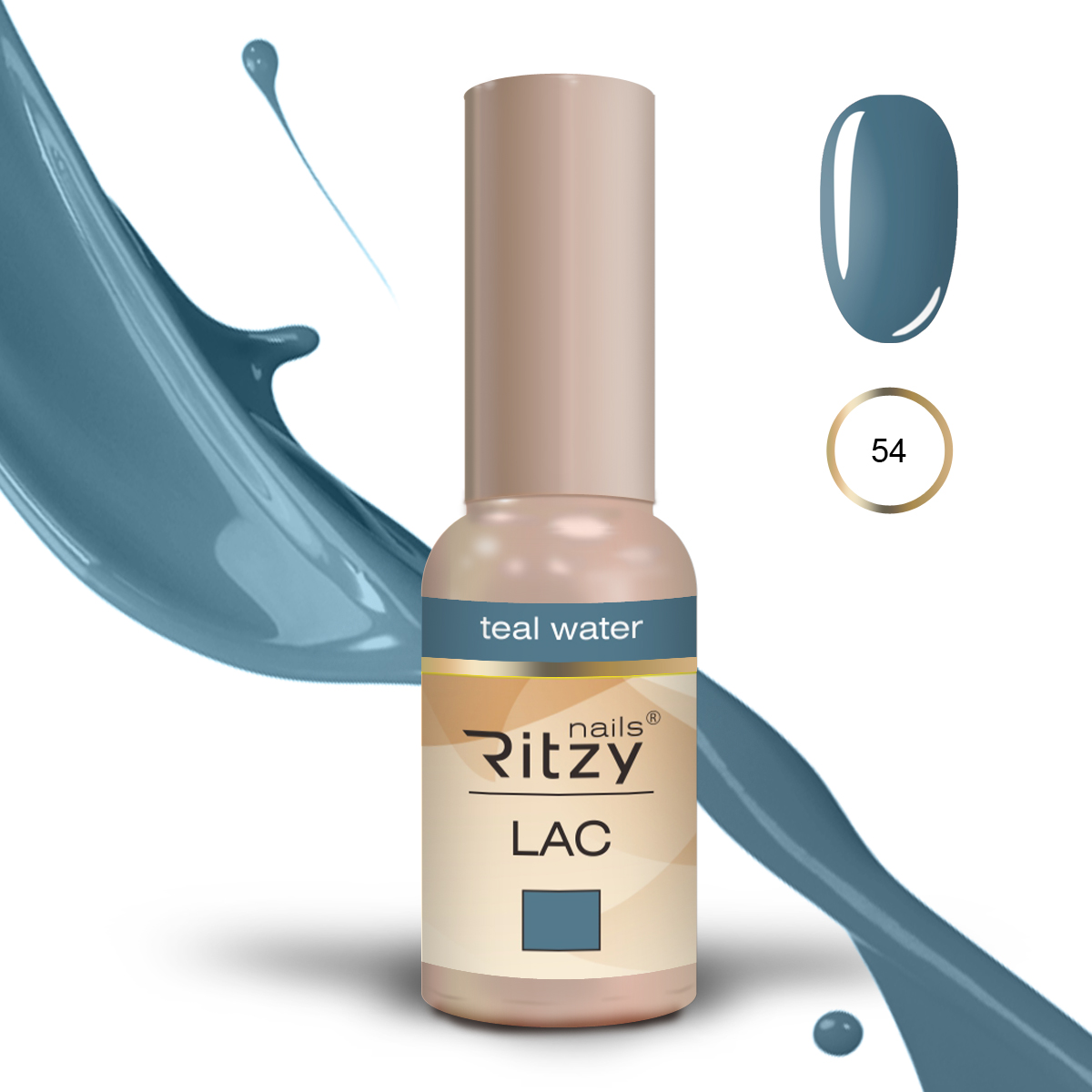 Ritzy Lac 54  teal water  Ritzy Nails Ritzy Lac 54  teal water  Ritzy Nails