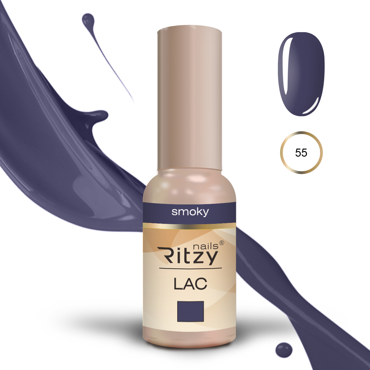 Ritzy Lac 55 smoky  Ritzy Nails Ritzy Lac 55 smoky  Ritzy Nails