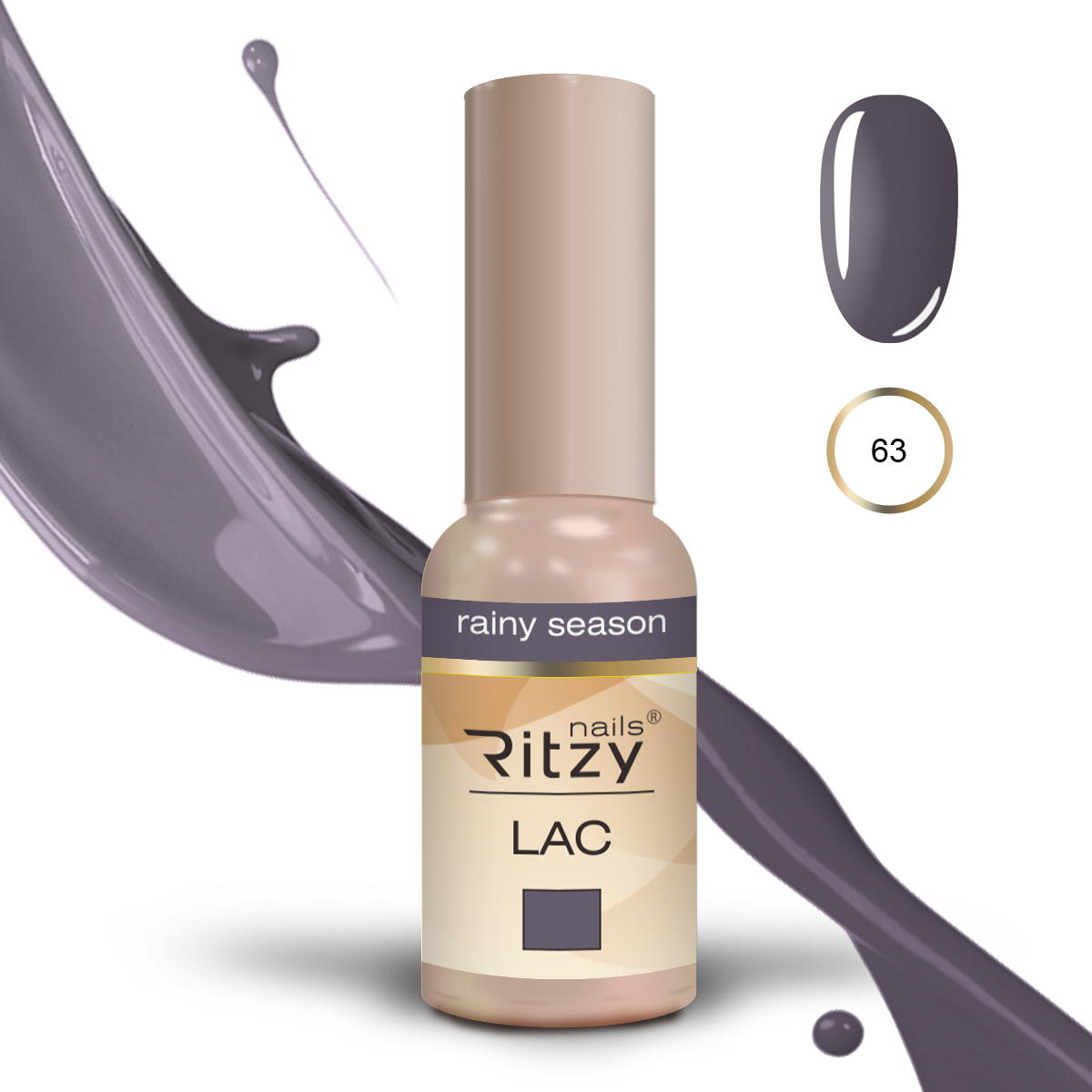 Ritzy Lac 63 rainy season  Ritzy Nails Ritzy Lac 63 rainy season  Ritzy Nails