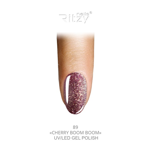 Ritzy Lac 89 cherry Boom Bomm Ritzy Nails