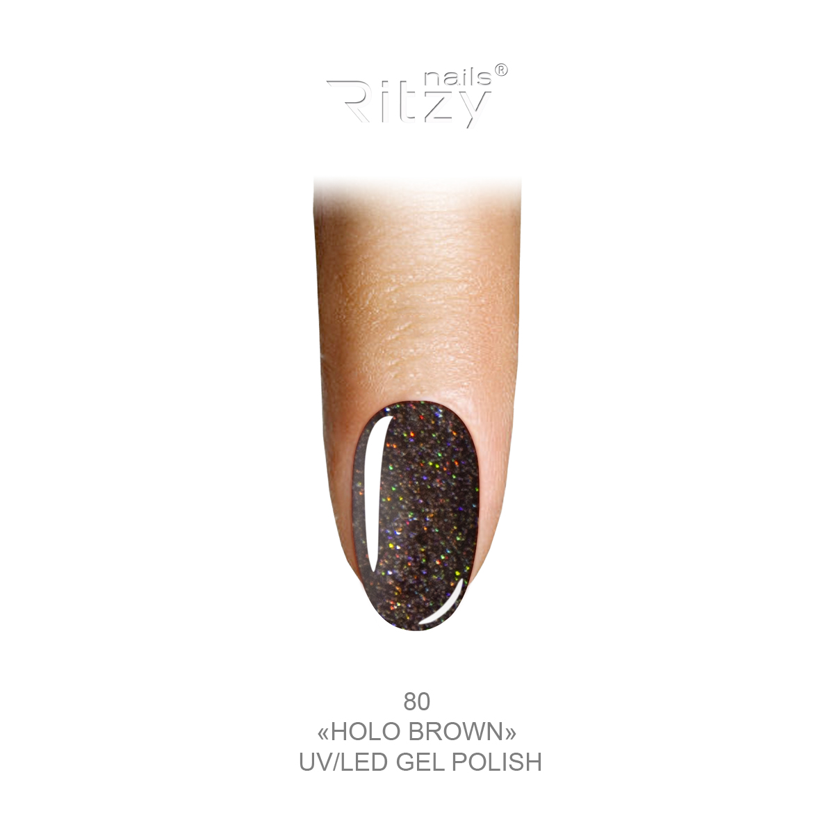 Ritzy Lac Holo Brown 80 Ritzy Nails