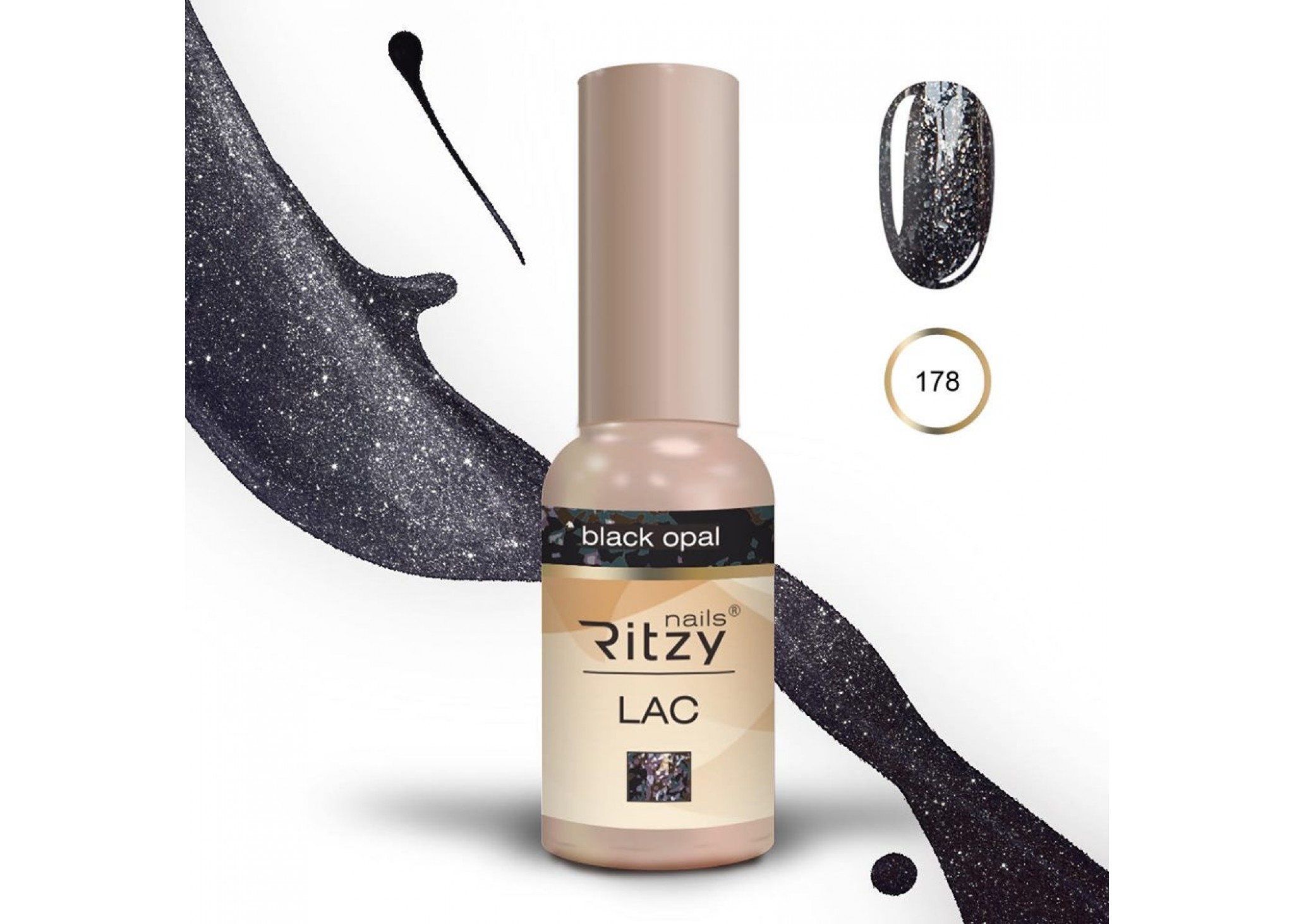 Vernis Gel 178 black opal Ritzy Nails Vernis Gel 178 black opal Ritzy Nails