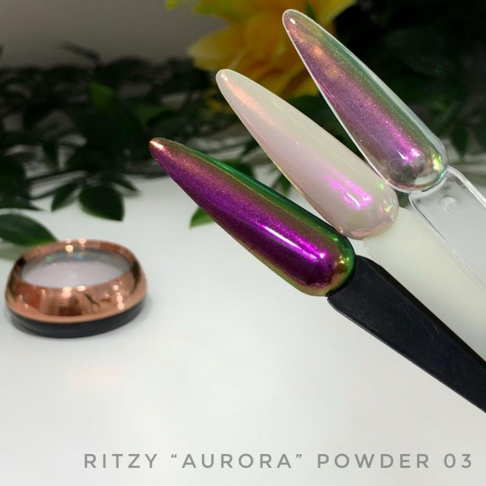 AURORA (unicorn) nail art powder 03 PINK:GOLD-2 AURORA (unicorn) nail art powder 03 PINK/GOLD