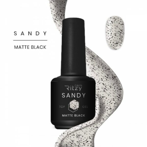 SANDY Matte Top with black flakes