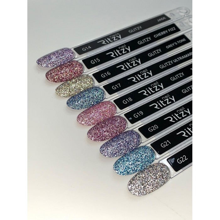 collection-3 Ritzy GLITZY 9 gel polishes (G14-G22)