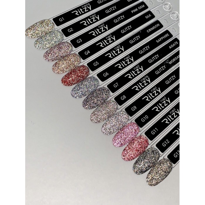 Click Image for Gallery GLITZY Collection 13 colours (G1-G13) GLITZY Collection 13 colours (G1-G13) GLITZY Collection 13 colours (G1-G13)