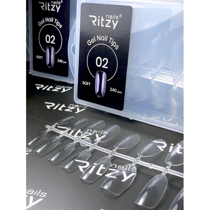 cap-1 Soft Gel Nail Tips NATURAL OVAL 02 (240pcs)