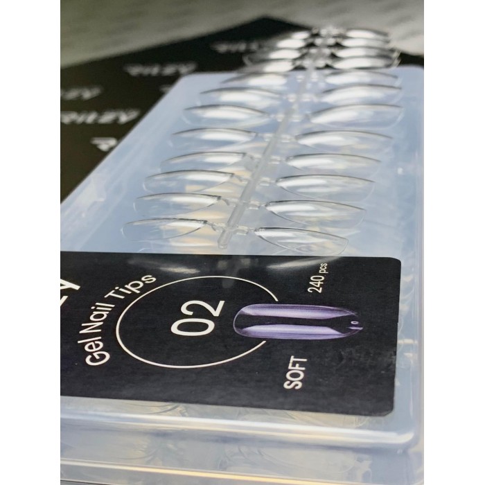 cap-3 Soft Gel Nail Tips NATURAL OVAL 02 (240pcs)