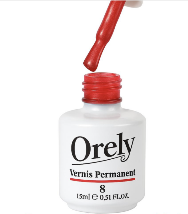 Vernis Semi-Permanent ORELY N°8 – Rouge Pailleté Intense