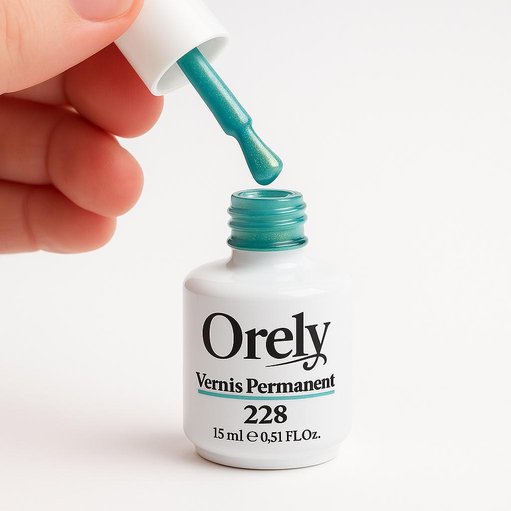 Vernis Semi-Permanent ORELY N°228 – Vert Émeraude Scintillant Vernis Semi-Permanent ORELY N°228 – Vert Émeraude Scintillant