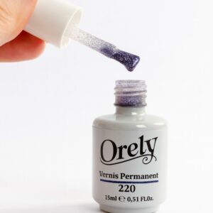 Vernis Semi-Permanent ORELY N°220 – Argent Pailleté Élégant