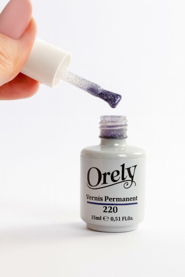 Vernis Semi-Permanent ORELY N°220 – Argent Pailleté Élégant