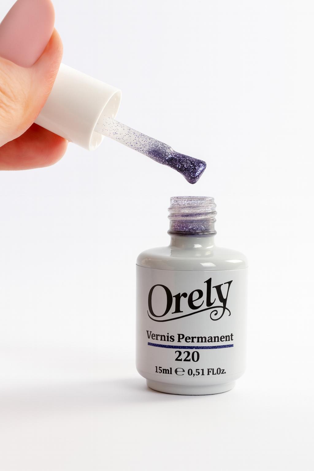 Vernis Semi-Permanent ORELY N°220 – Argent Pailleté Élégant Vernis Semi-Permanent ORELY N°220 – Argent Pailleté Élégant