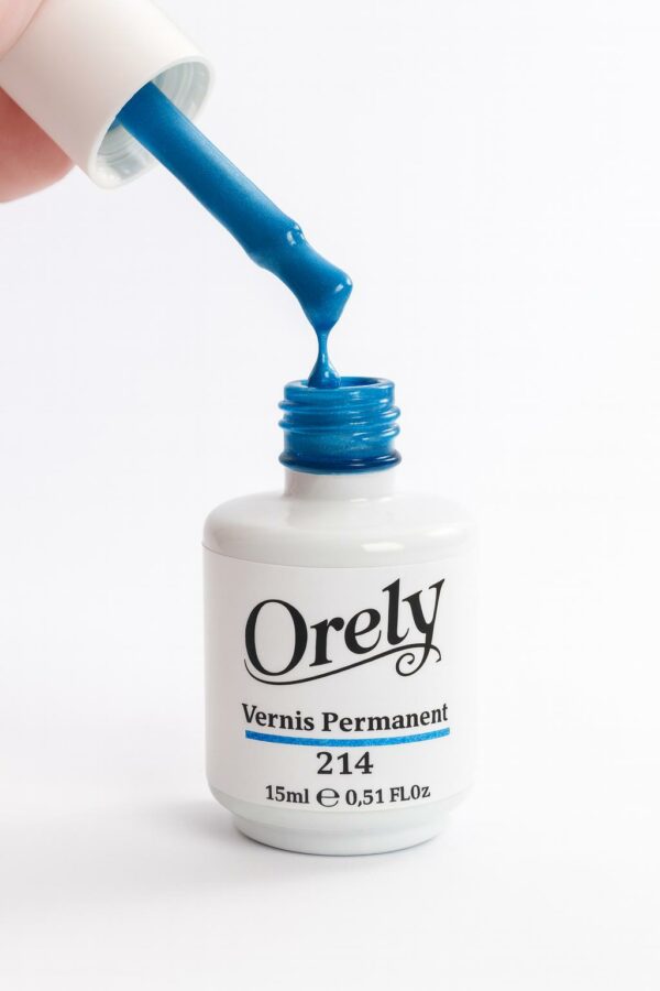 Vernis Semi-Permanent ORELY N°214 – Bleu Azur Métallisé