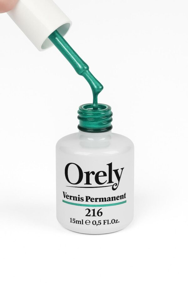 Vernis Semi-Permanent ORELY N°216 – Vert Émeraude Métallisé