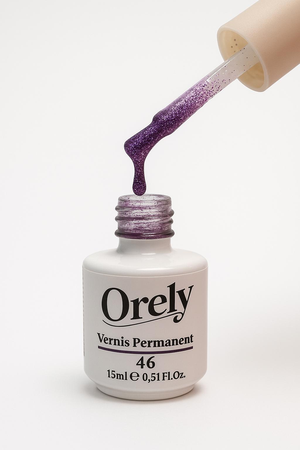 Vernis Semi-Permanent ORELY N°46 – Violet Pailleté Glamour Vernis Semi-Permanent ORELY N°46 – Violet Pailleté Glamour